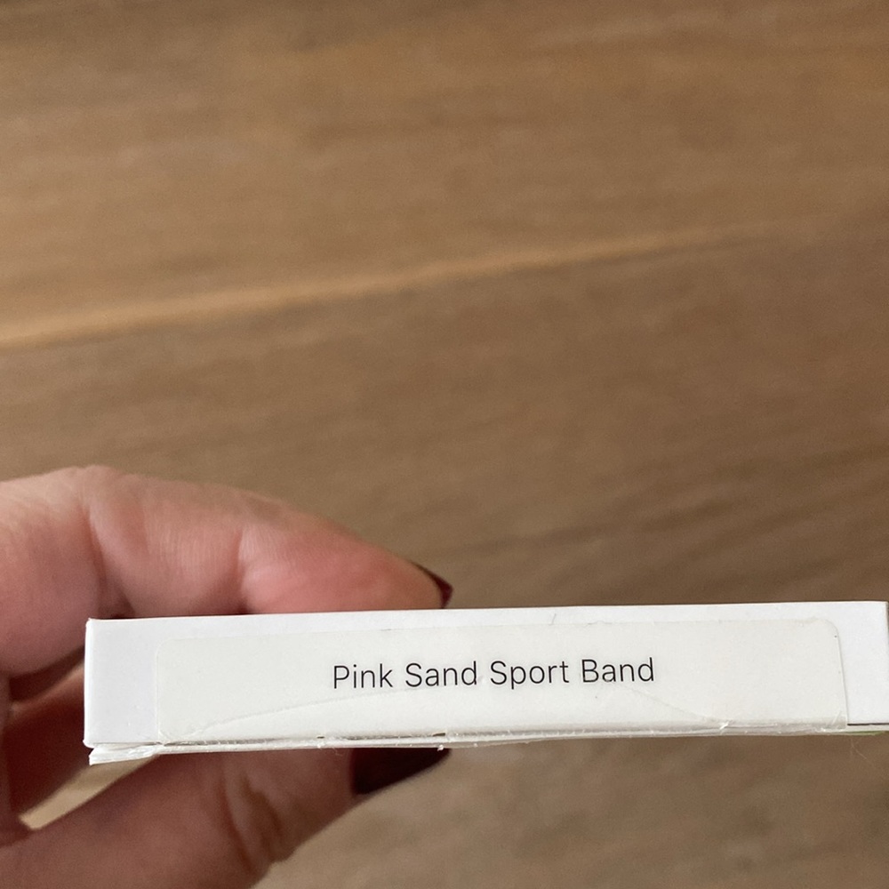 Apple Pink and White Sport Band for Apple Watch - Picture 2 of 3
